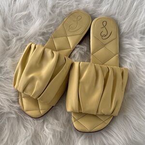 Sam Edelman Briar Yellow Leather Slide Sandals size 10